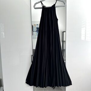 Old Navy midi black halter dress